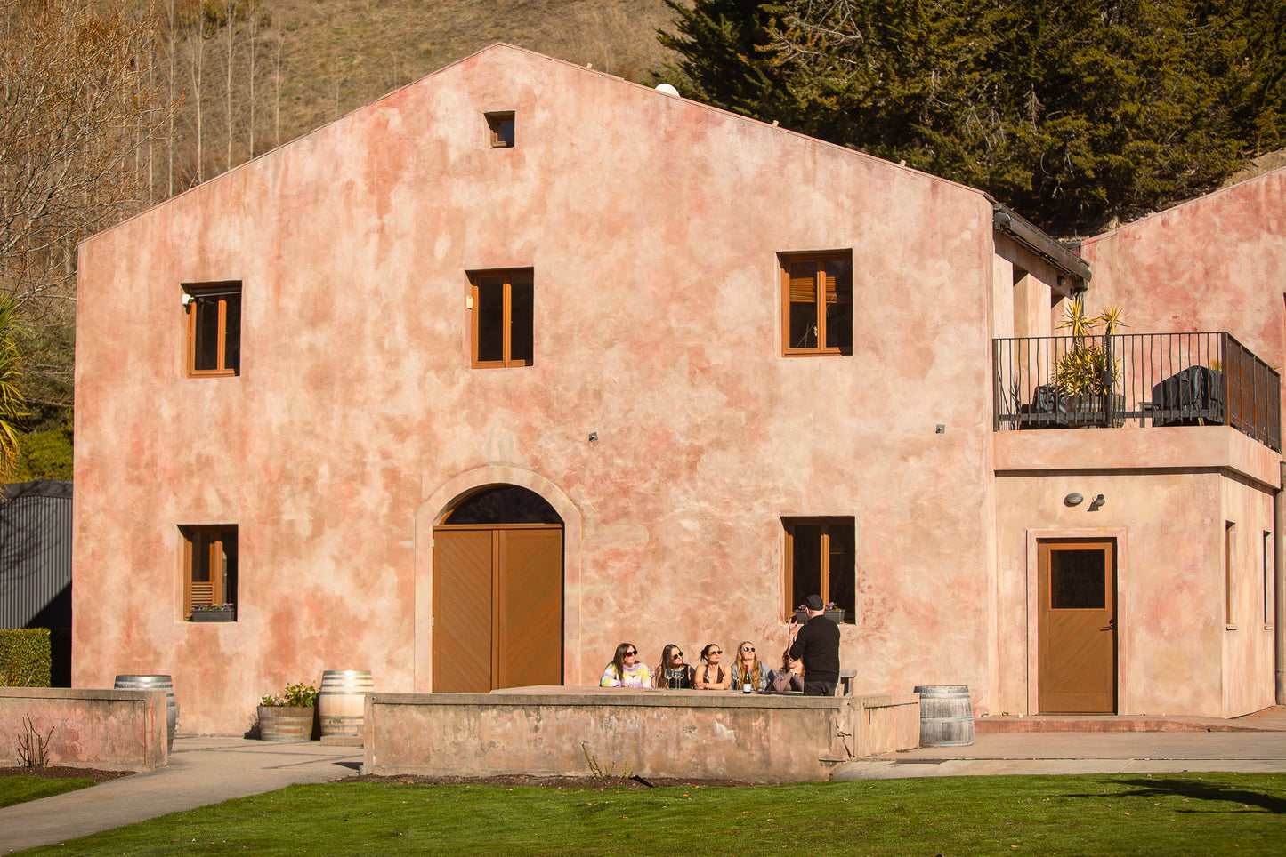 Private wine tour guests visiting cellar doors in Gibbston Valley